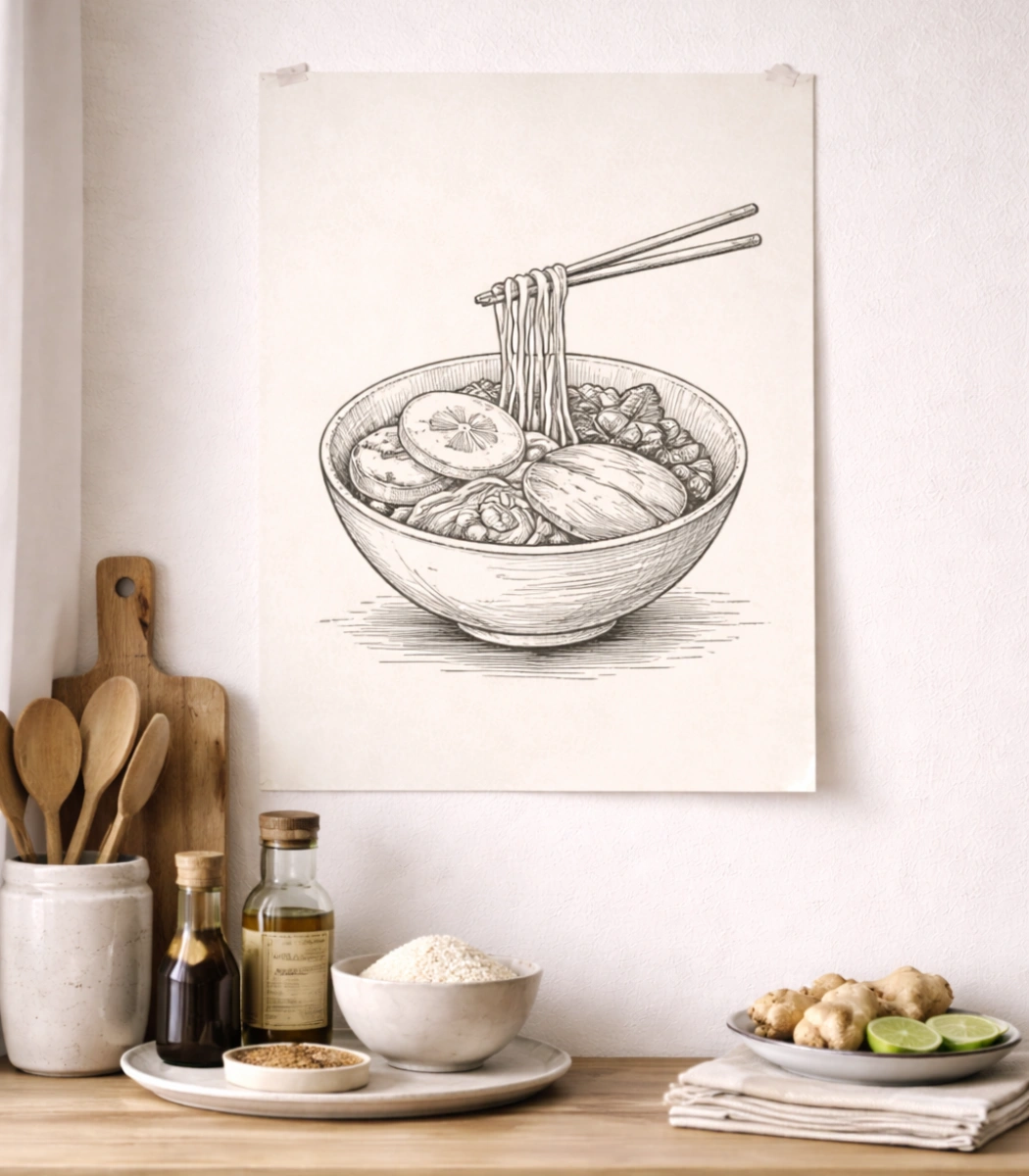 poster-hartie-alimente-3 Poster Hartie Fara Rama Noodles - imagine 1